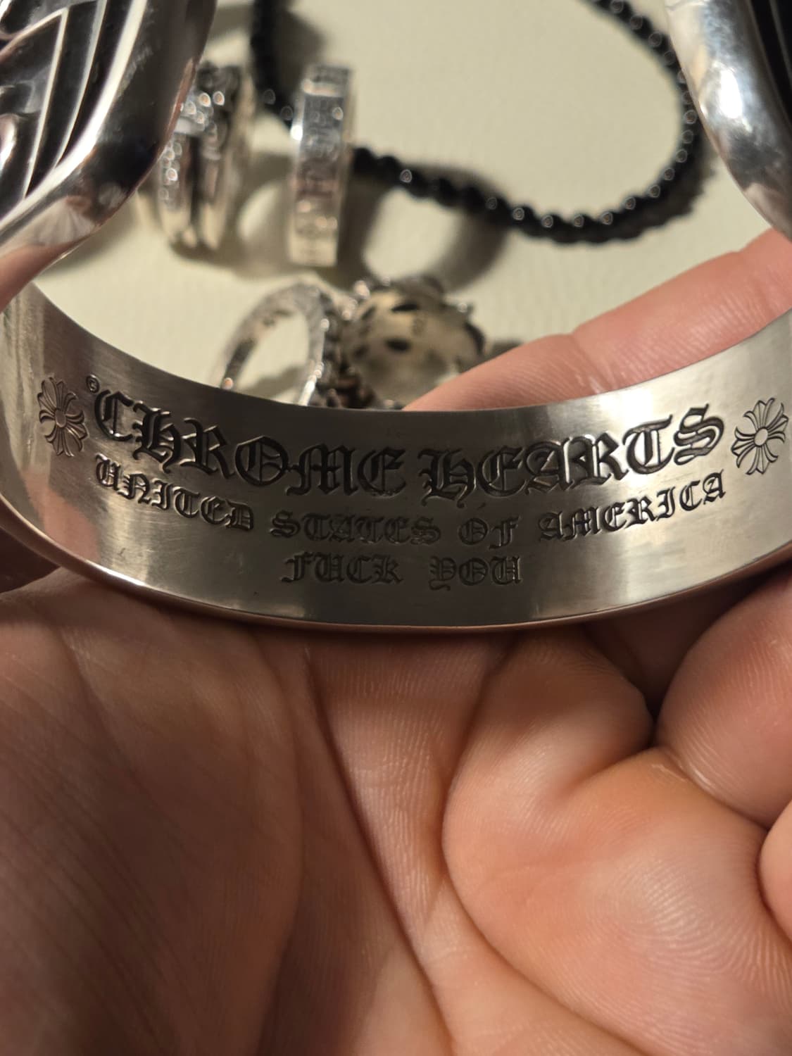 크롬하츠 스크롤 로고 뱅글팔찌(정품) 상품이미지6