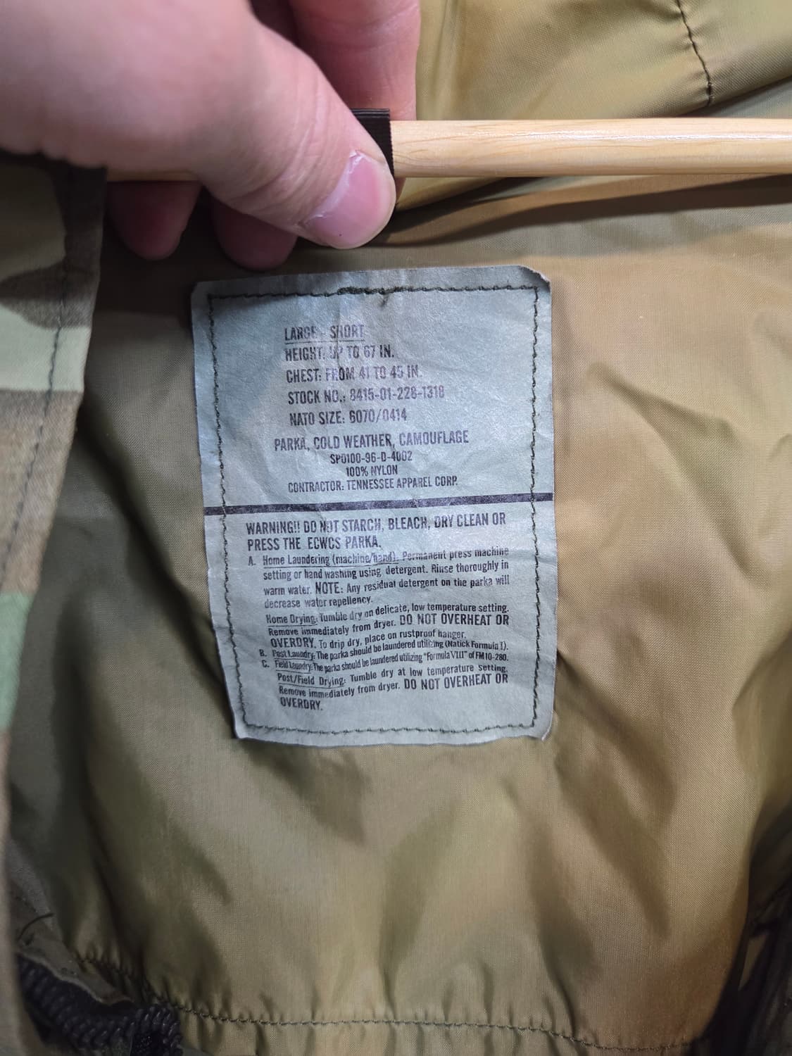 밀리터리 고어텍스 카모 자켓 L short 상품이미지4