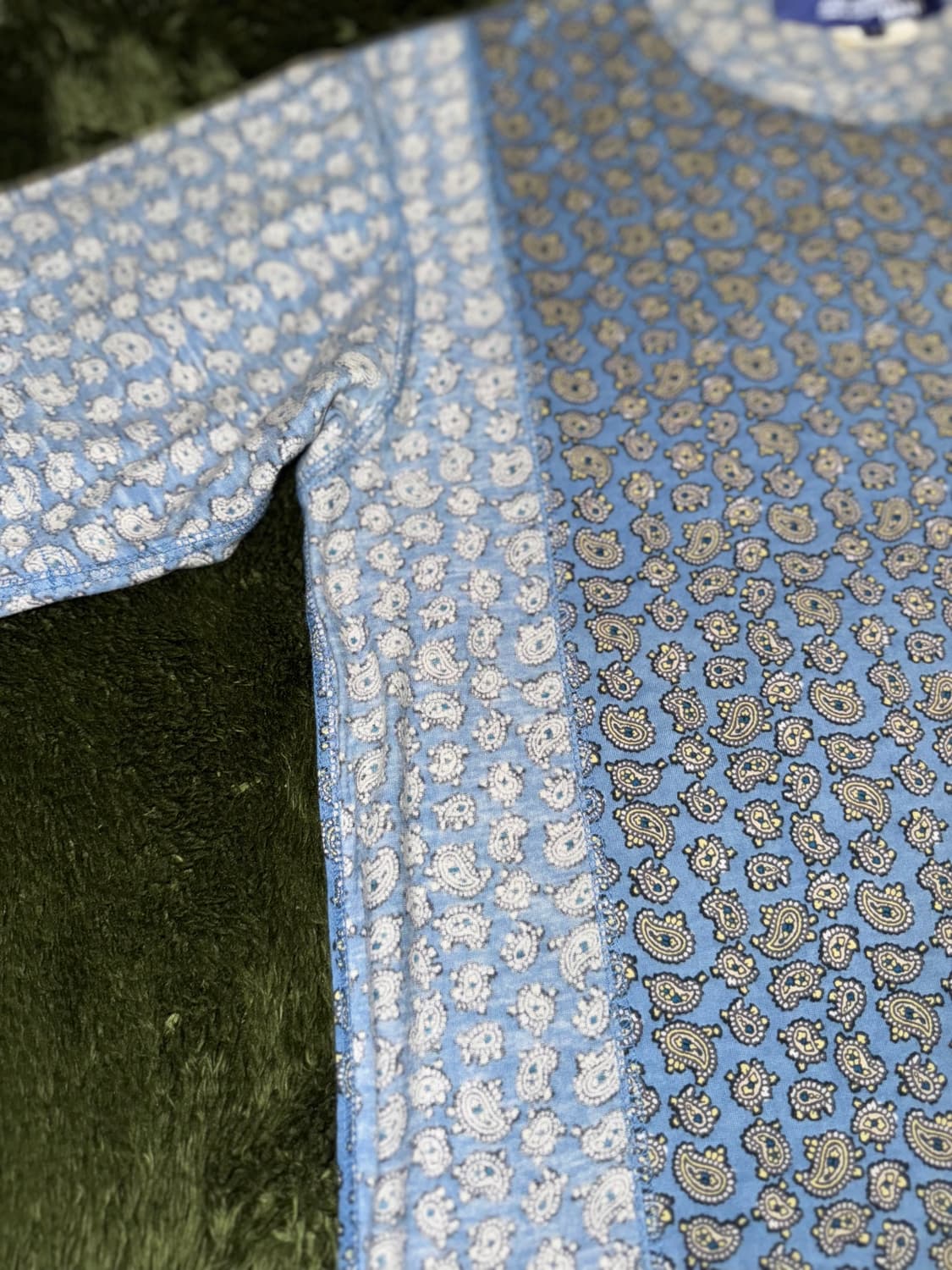 [M] 08ss 준야 와타나베 꼼데가르송 페이즐리 패널 티셔츠 상품이미지4