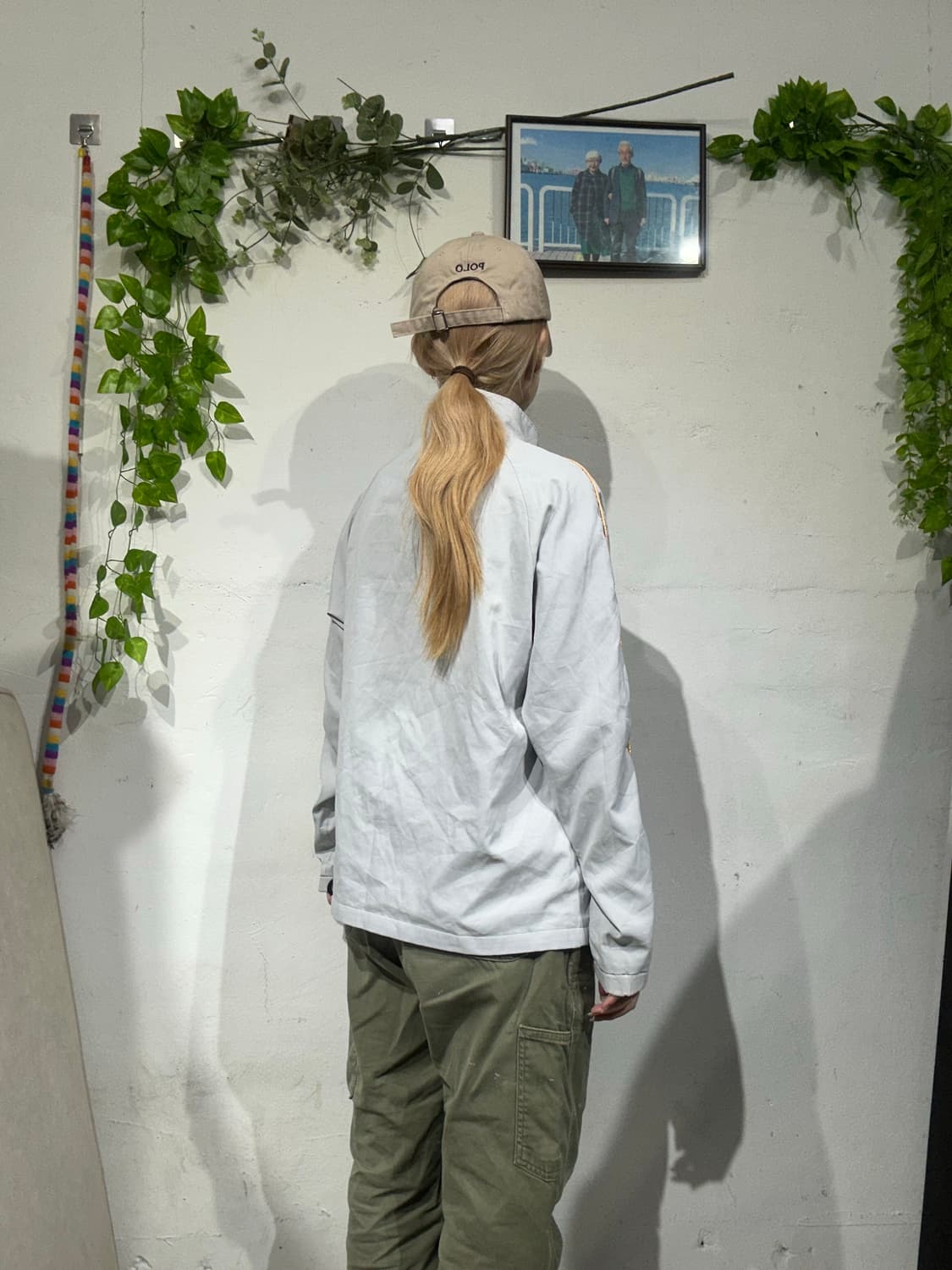챔피온 그레이 옐로우 로고 트랙탑 져지 L 상품이미지3