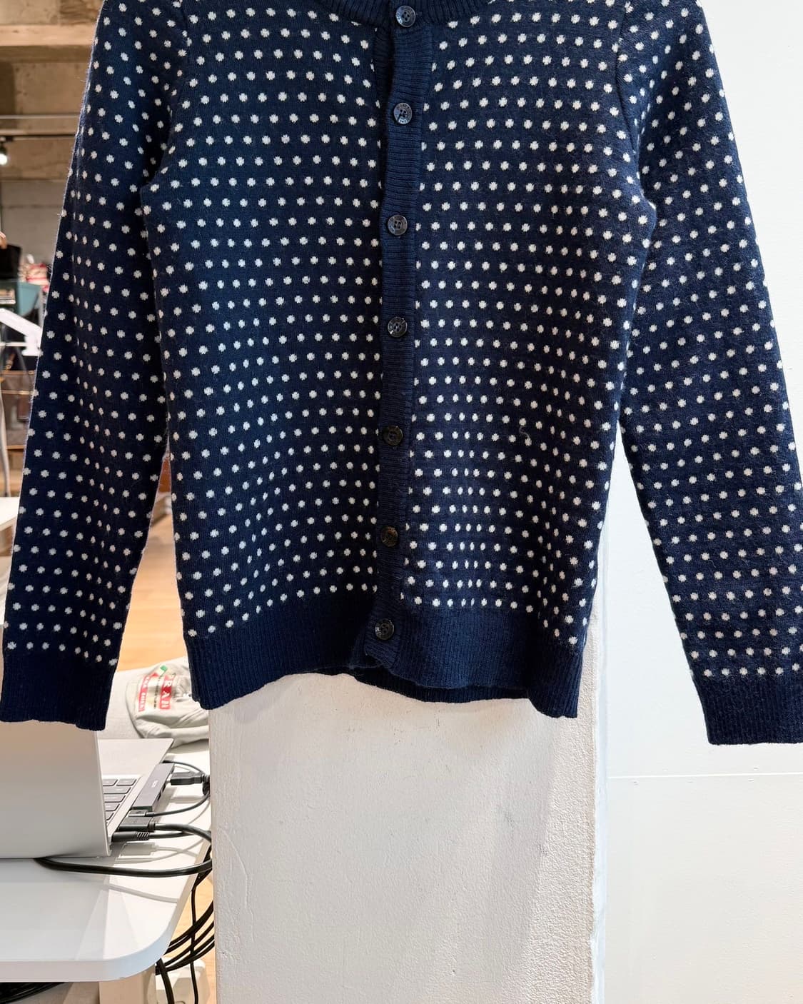 빔즈 보이 네이비 도트패턴 가디건  상품이미지6