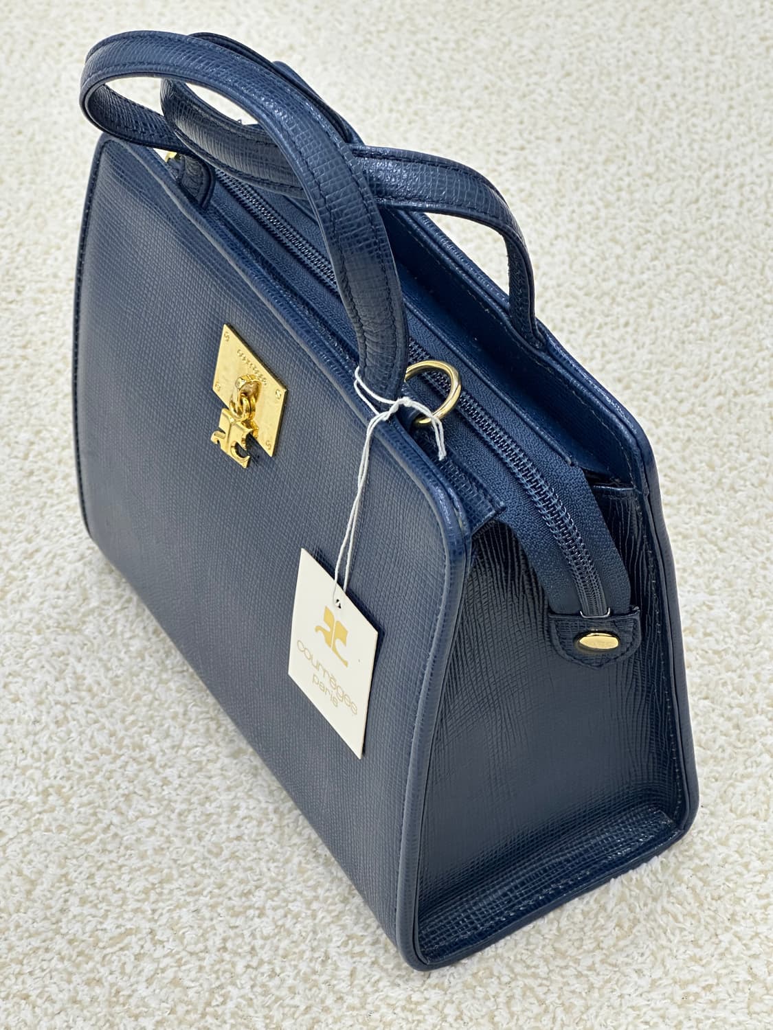 꾸레쥬 네이비 사피아노 핸드백 상품이미지7