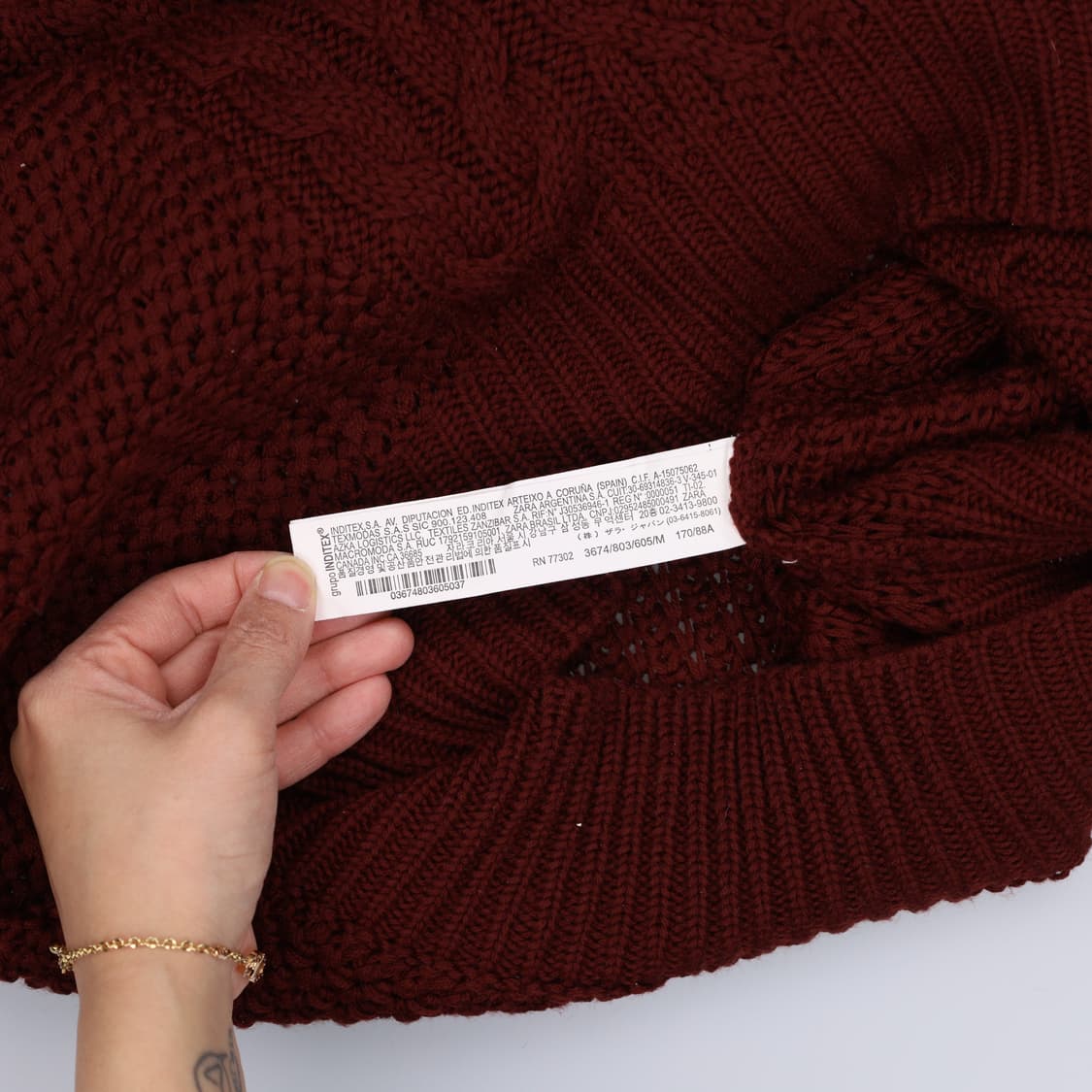 M 자라 케이블 라운드니트 0309H1 상품이미지6