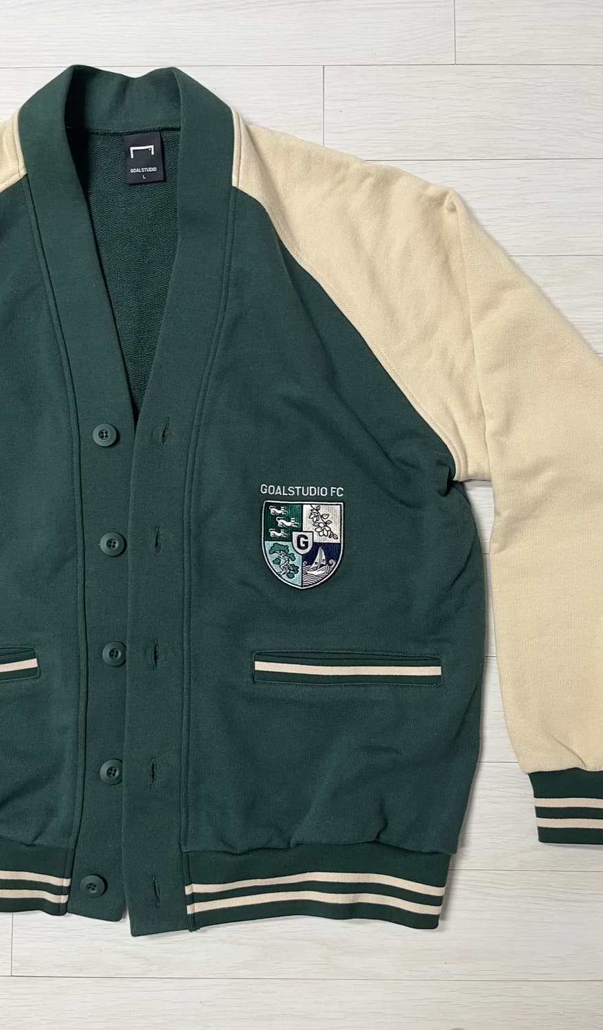 골스튜디오 스웻 가디건 (그린) L 상품이미지5