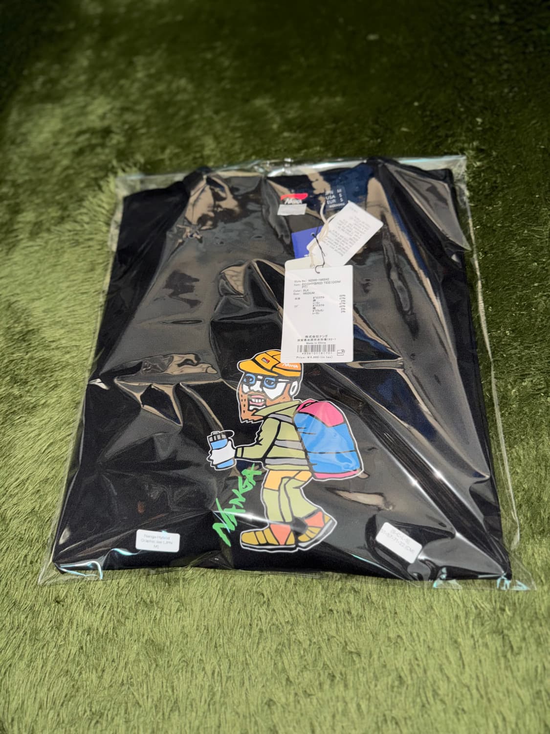 [JPN M] Nanga 난가 하이브리드 그래픽 티셔츠 블랙 상품이미지10