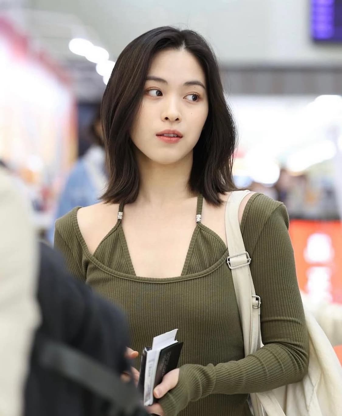 칸다마리츠 (전 SHIPER) 블랙 레이어드 워머 탑 상품이미지1