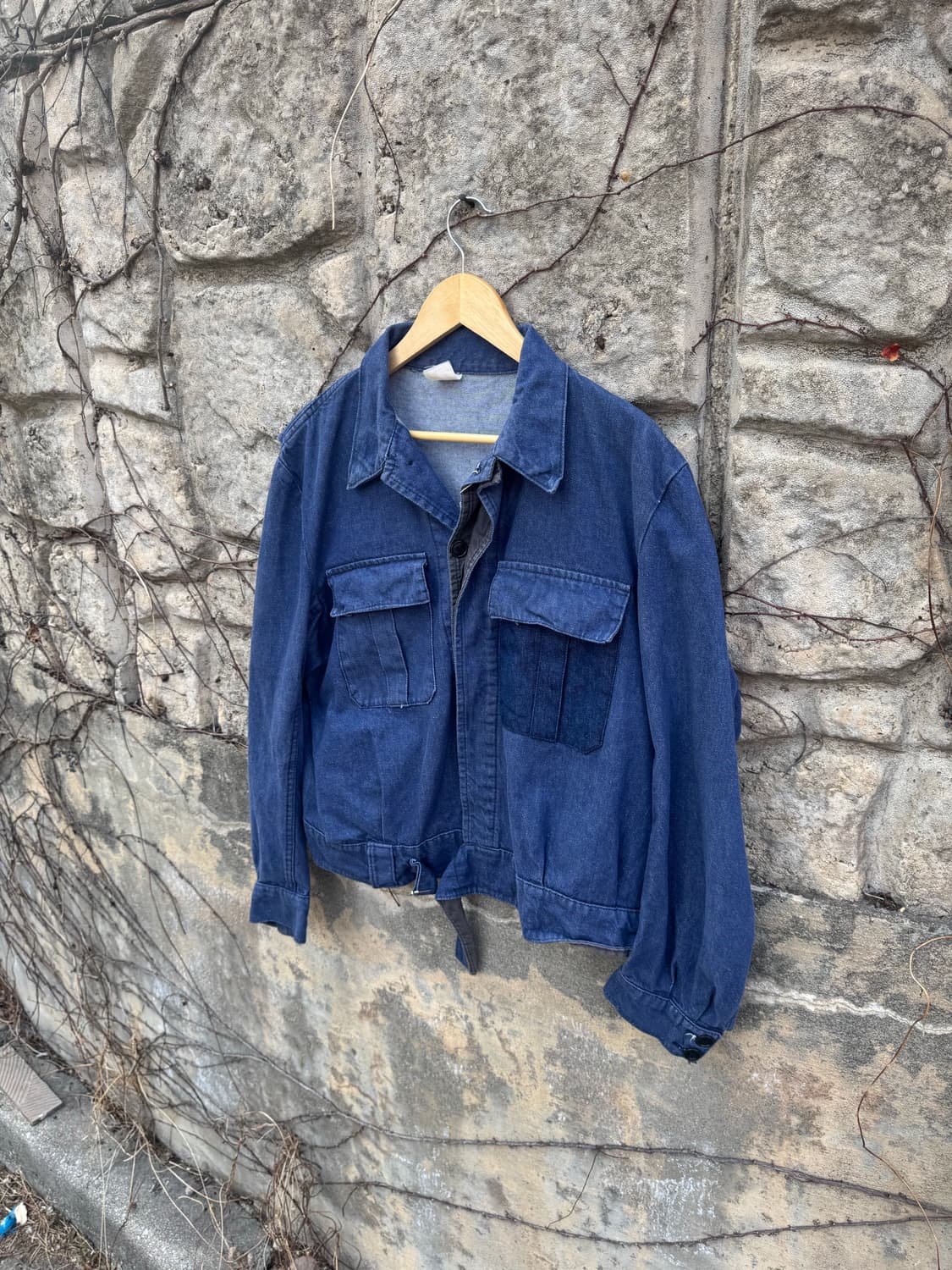 80~90s 오리지널 이탈리아군 배틀드레스 데님 자켓 미군 영국군 상품이미지3