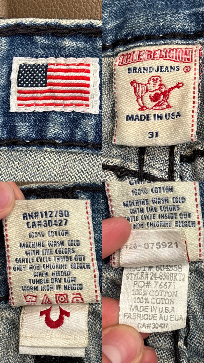 트루릴리젼 빌리 슈퍼 T 블랙 스티치 데님팬츠 상품이미지10