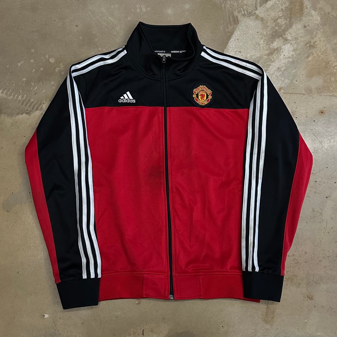L 아디다스 맨체스터 유나이티드 레드 배색 트랙탑 상품이미지2