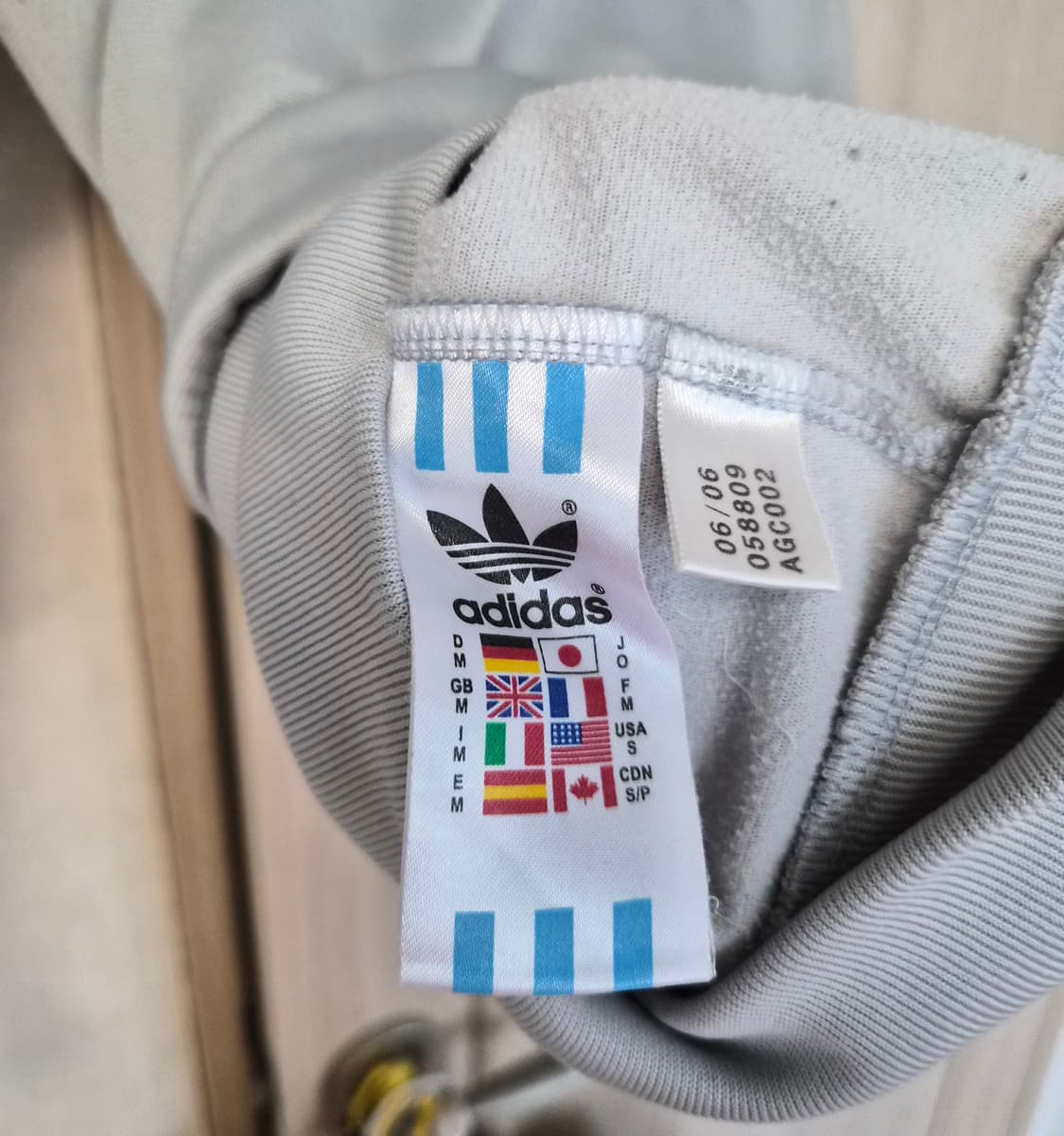 아디다스 희귀 트랙탑 져지 (그레이+하늘) 상품이미지4