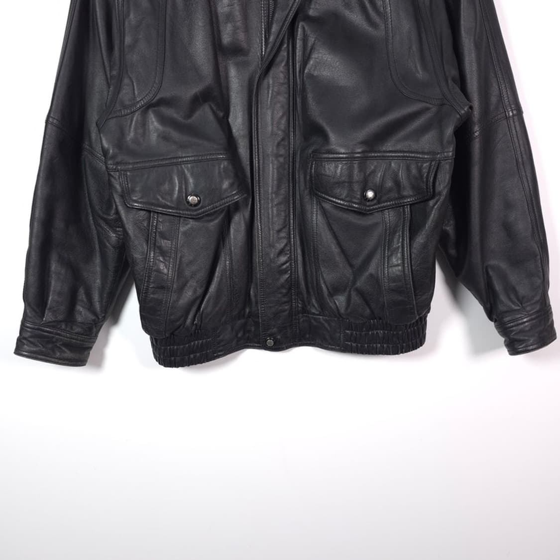 빈티지 리얼 양가죽 오버핏 블루종 자켓 L 상품이미지4