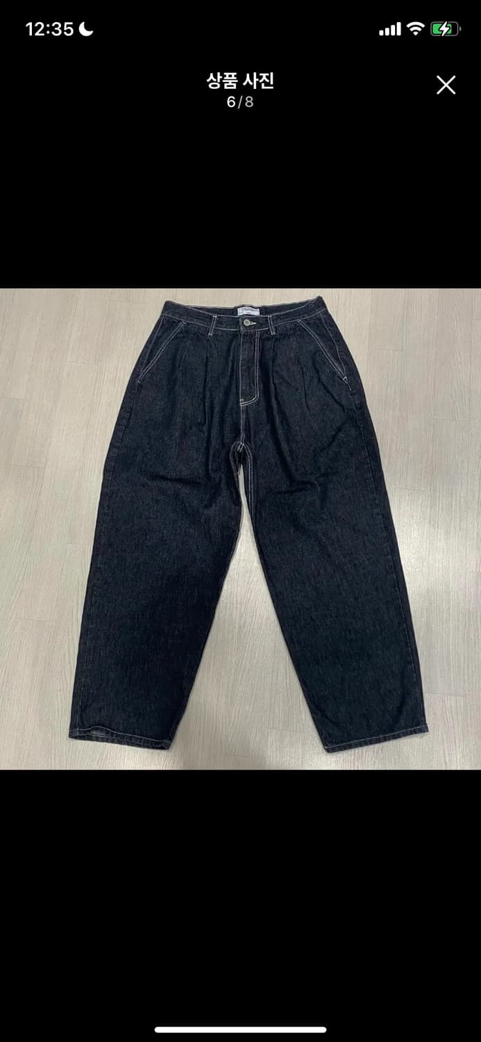 후브스 투턱 벌룬 데님 팬츠 [블루] M 상품이미지6