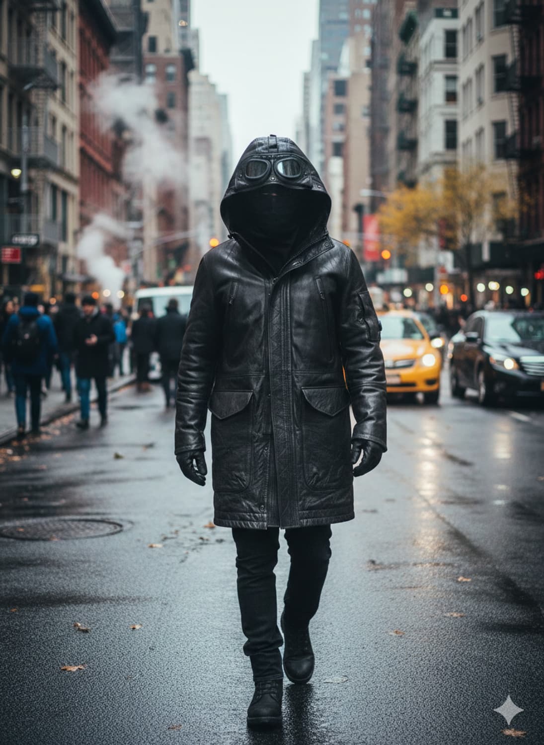 CP 컴퍼니 레더(양가죽) 고글 렌즈자켓 상품이미지1