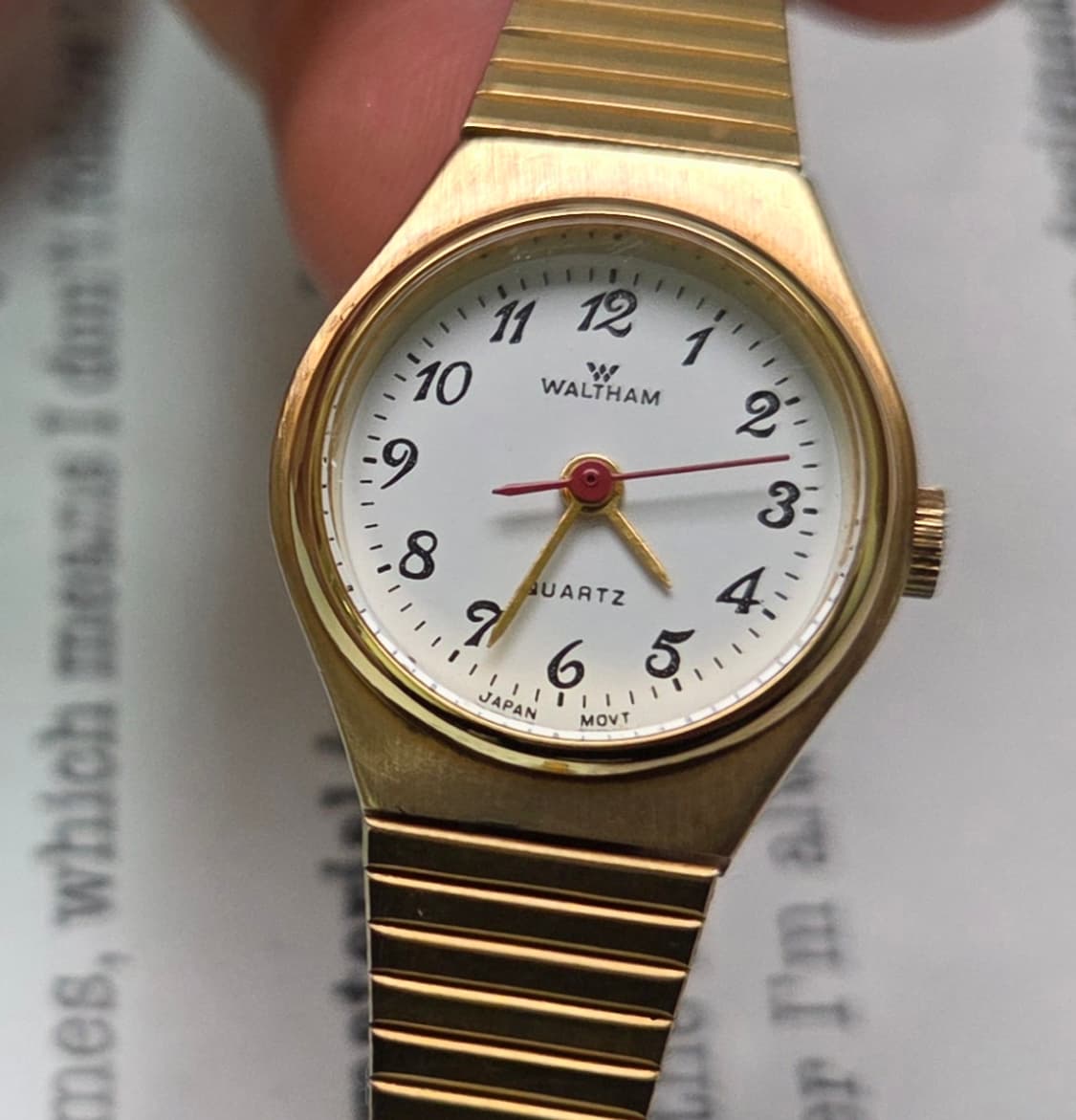 빈티지 월쌈 논데이트 쿼츠 아라빅인덱스 레드초침 여성용 상품이미지10