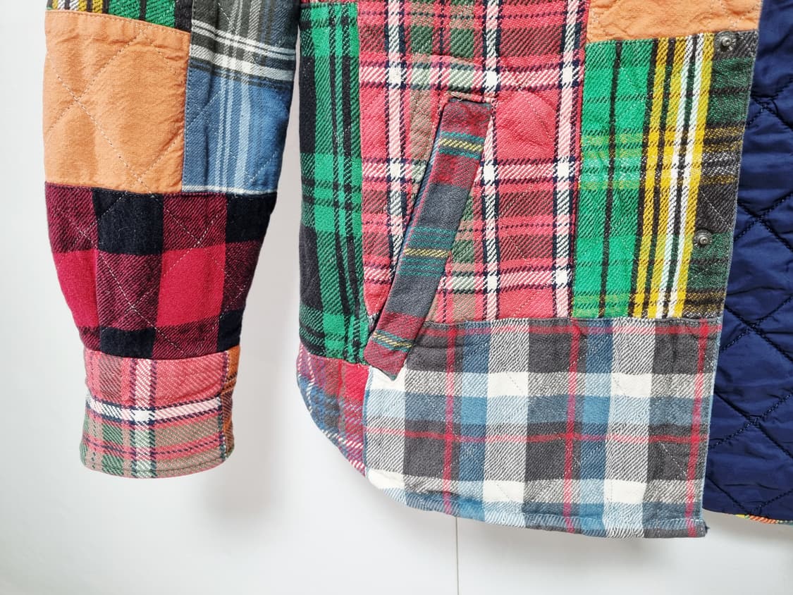 여성 레어 폴로 빈티지컨셉 패치워크 플란넬 웨스턴 퀼티드 자켓 점퍼 상품이미지5