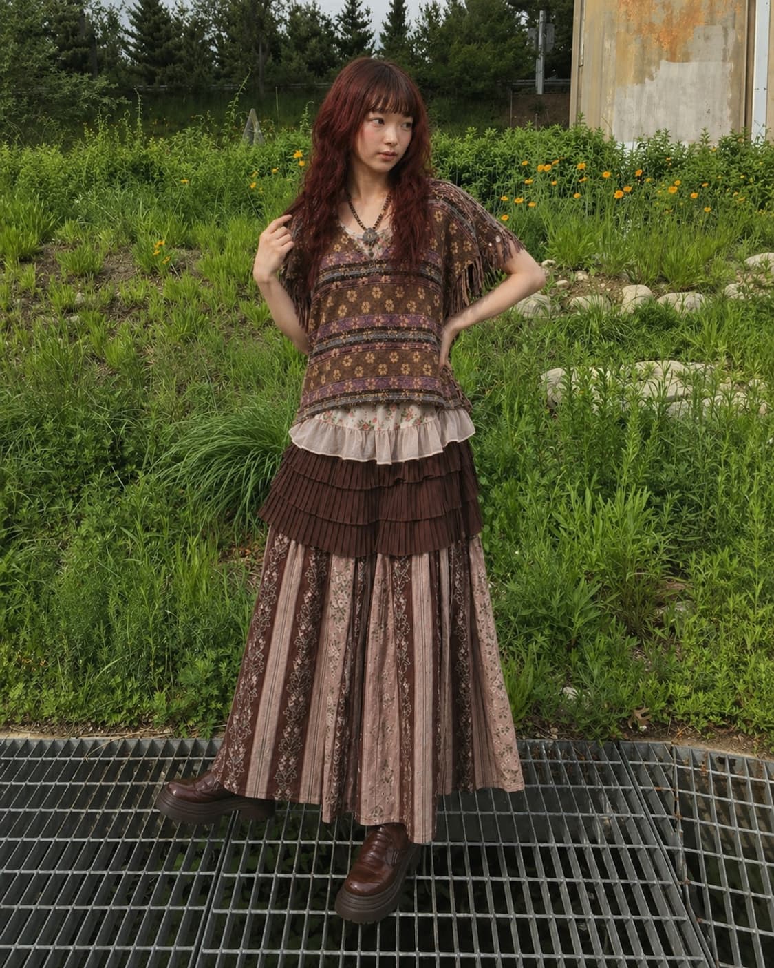 모리걸 브라운 코디 set 상품이미지2