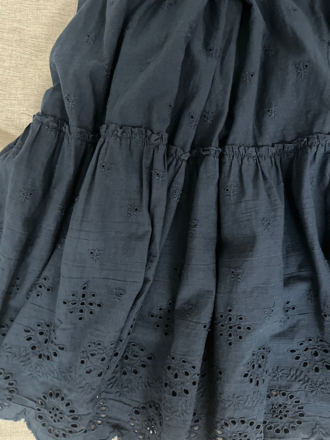 남색 펀칭 레이스 스커트 상품이미지2