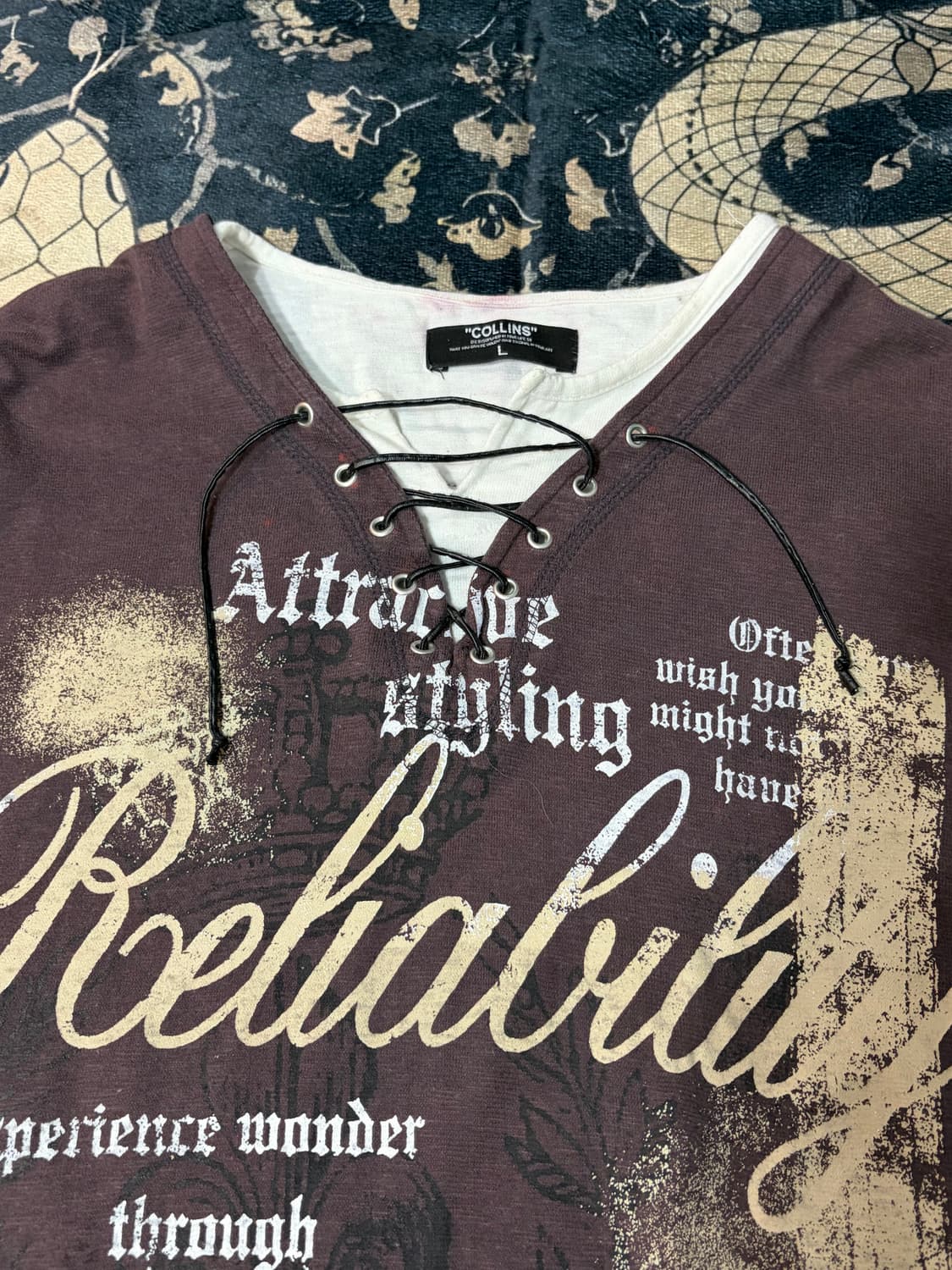 Y2K punk eyelet Layered sleeve(unisex) 상품이미지8