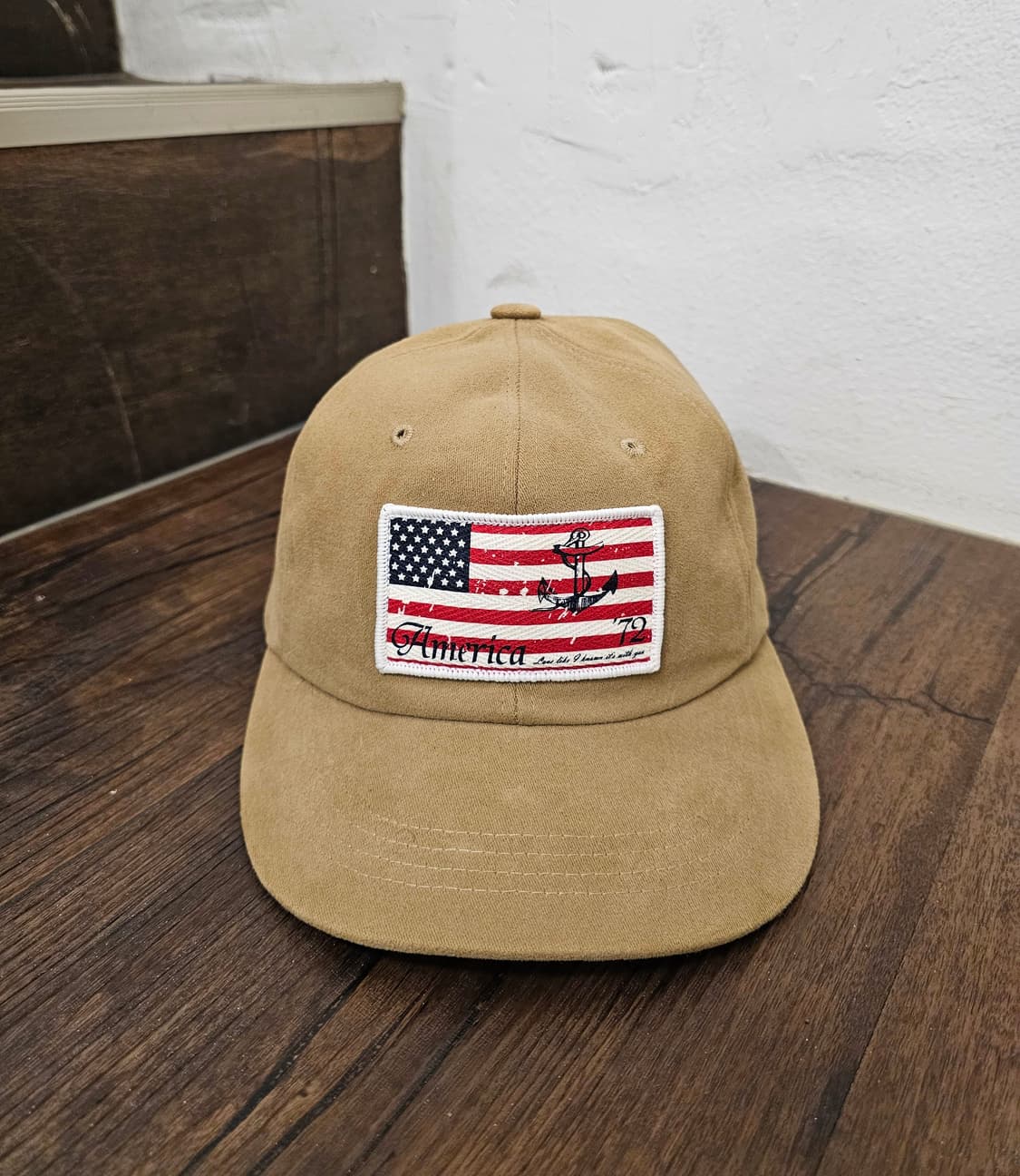 Japan 베이지 USA패치 피치스킨 스냅백 상품이미지1