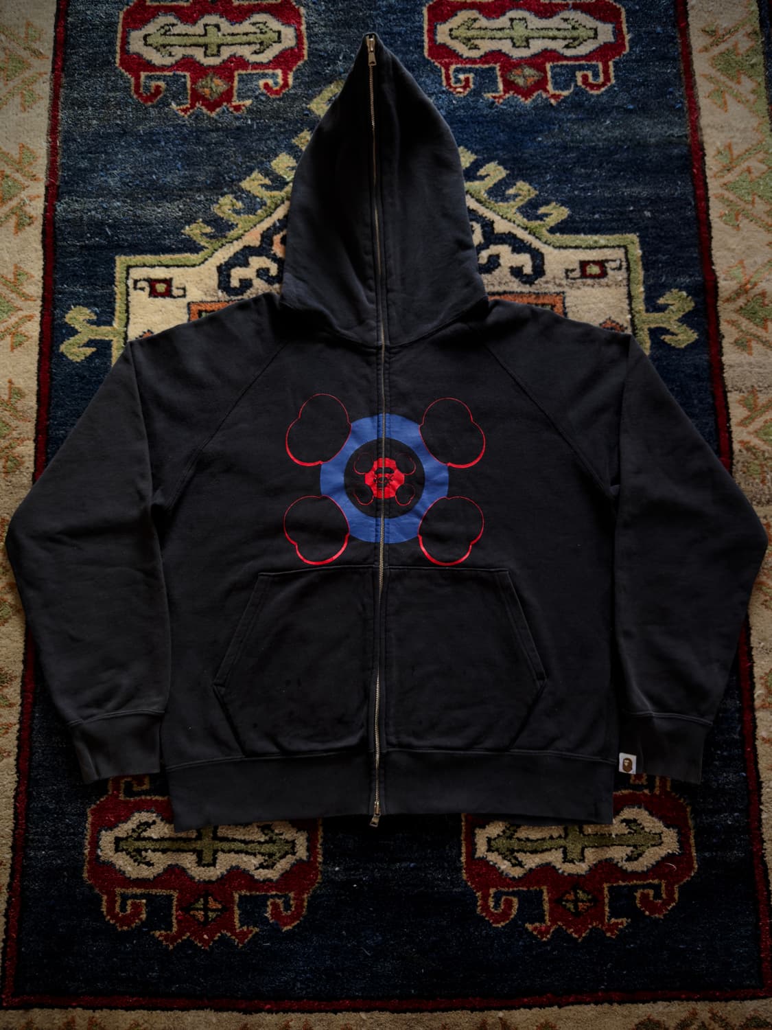 00s BAPE x KAWS Mod Taget logo 후드 풀집업 상품이미지1