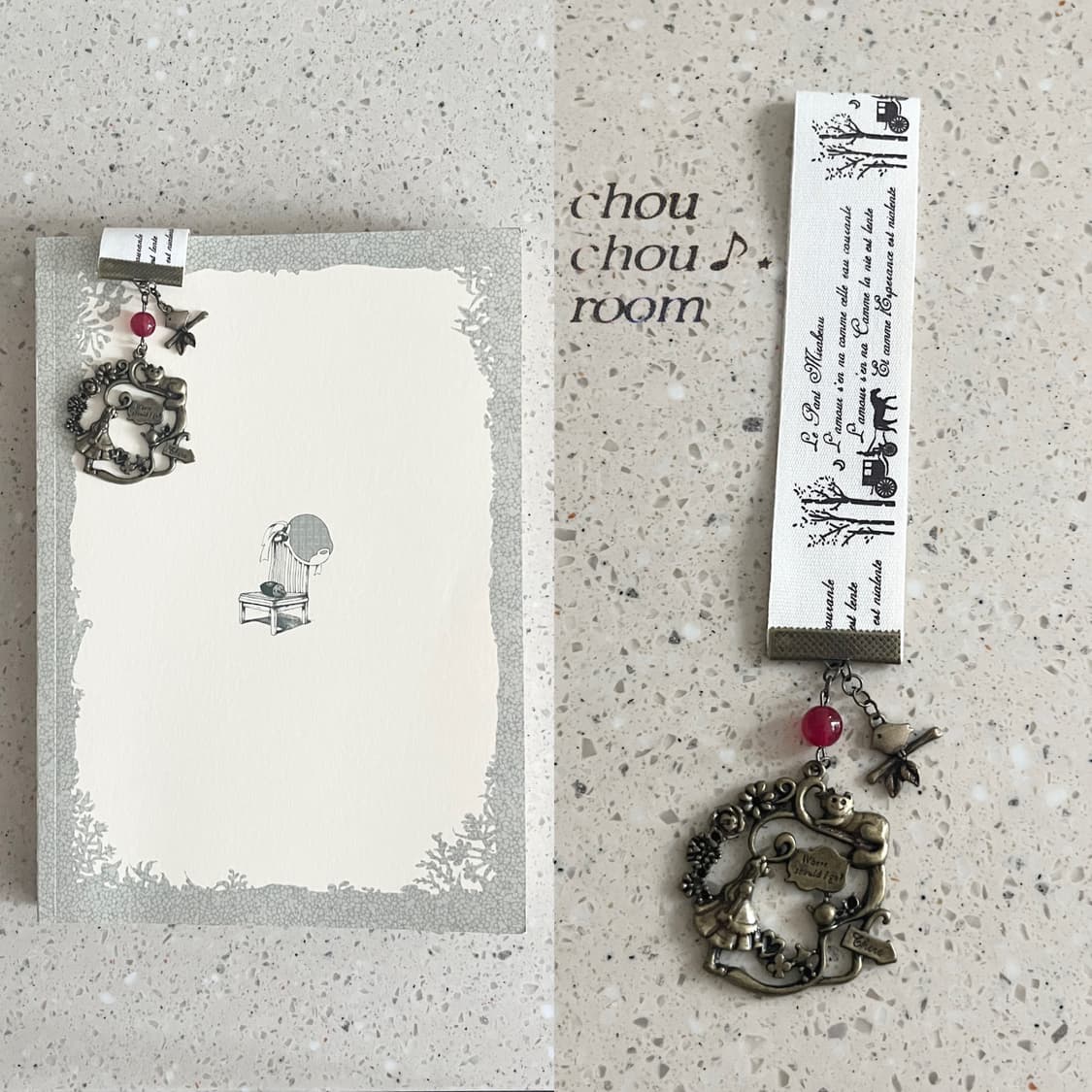 리본 펜던트 책갈피 ⊰fairytale⊱ bookmark 상품이미지2