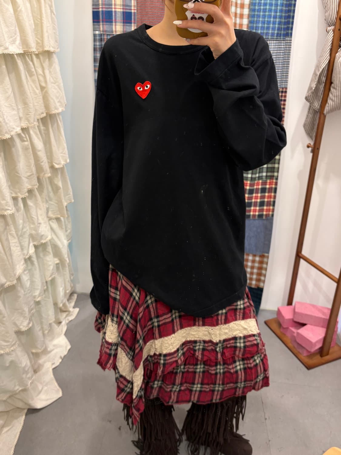  꼼데가르송 하트 롱슬리브  상품이미지4