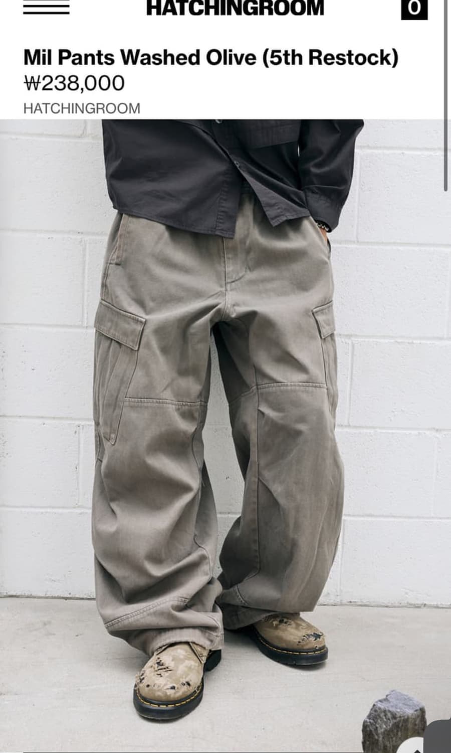 3) 해칭룸 밀팬츠 올리브 상품이미지2