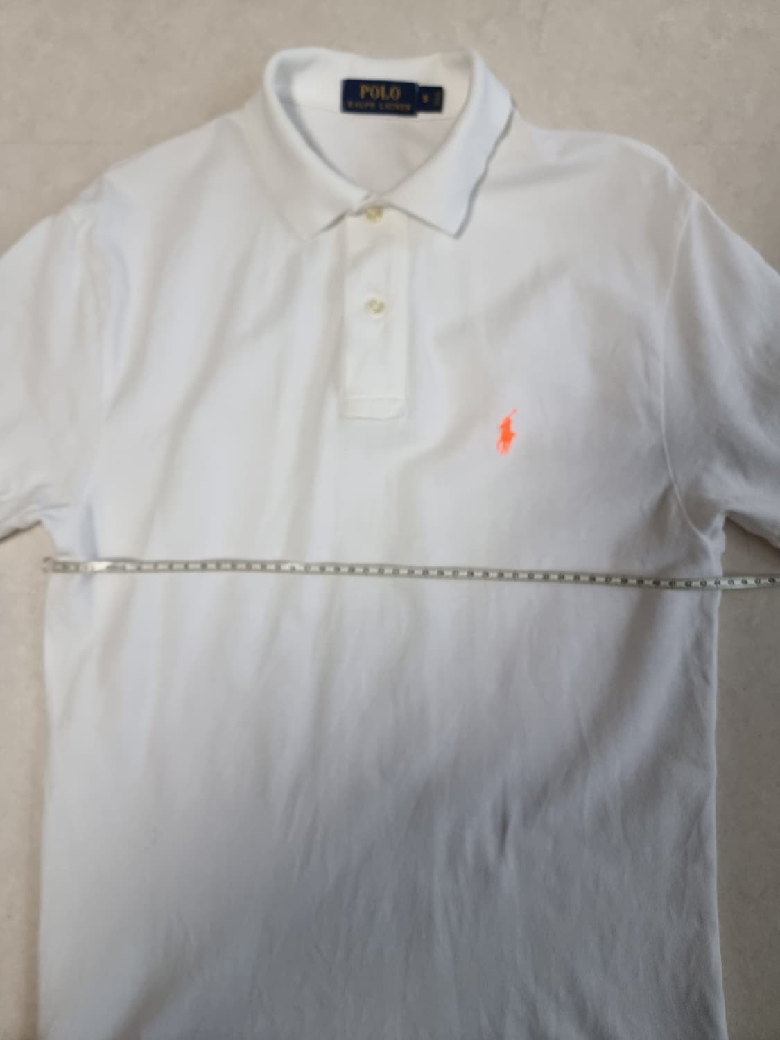 폴로 랄프로렌 화이트 반팔 카라티 S 상품이미지6