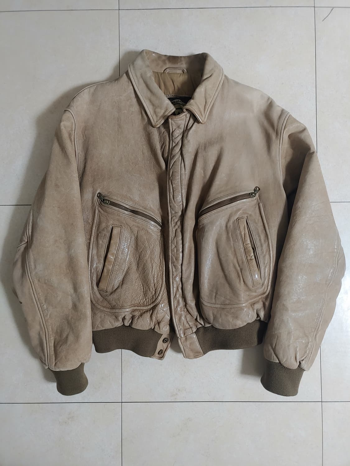 90s emporio armani a-2 레더자켓 상품이미지1