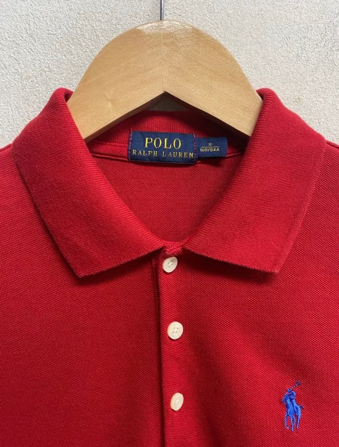 폴로 랄프로렌 레드 PK 반팔티 S 상품이미지4