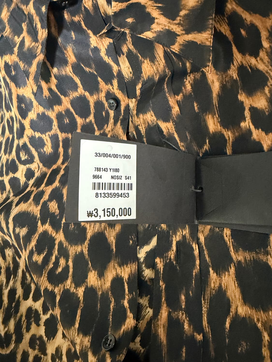 생로랑 2324FW 레오파드 호피 긴팔셔츠/ 788143Y1I809664 상품이미지2