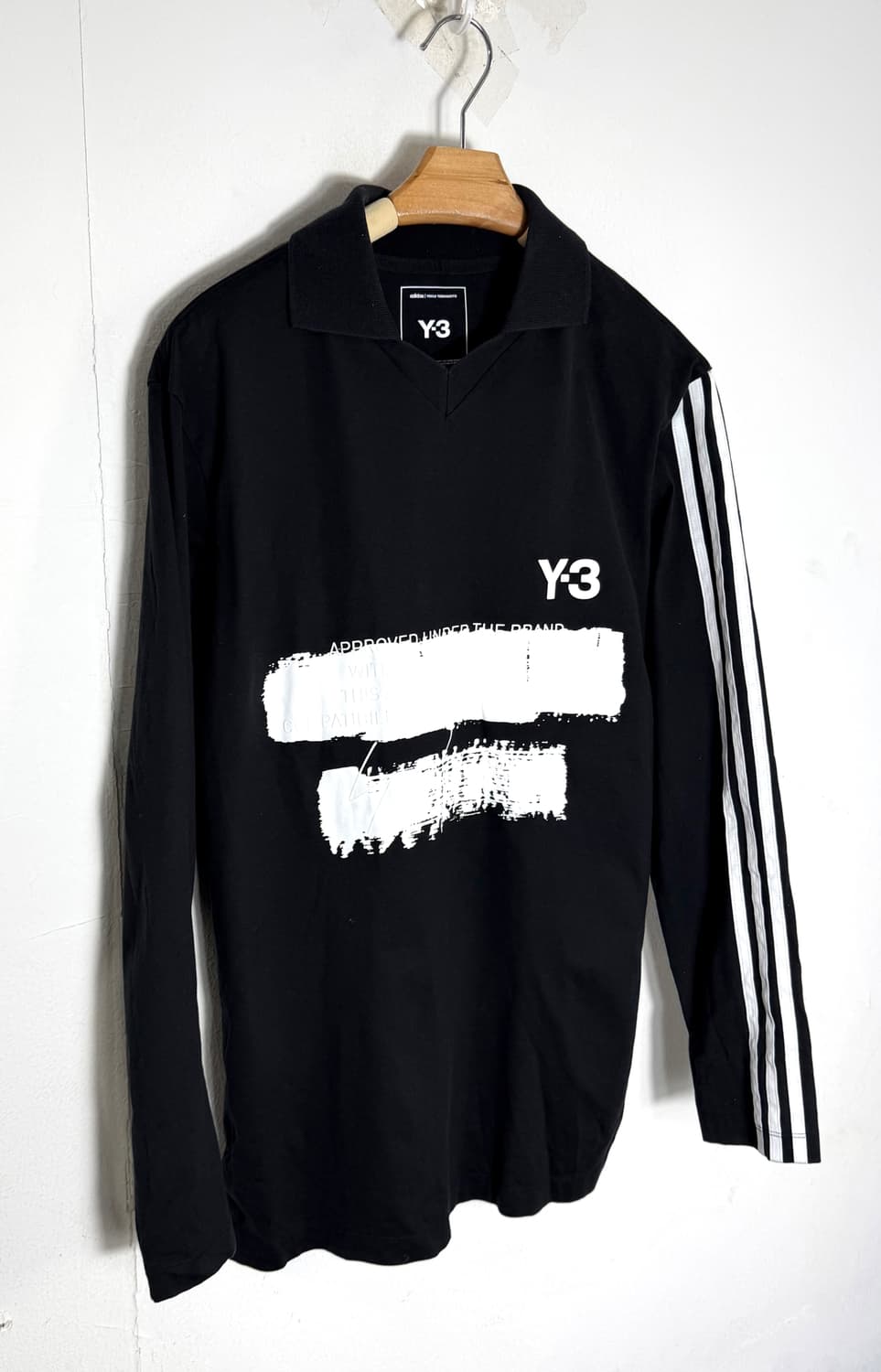 y3 요지야마모토 롱슬리브 긴팔티셔츠 y3롱슬리브 풋볼티셔츠 상품이미지1