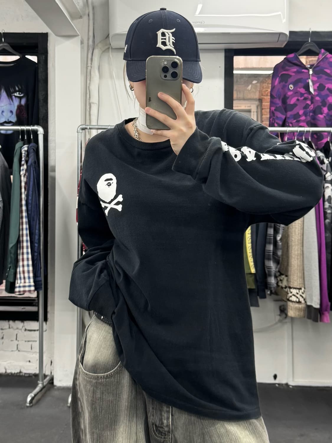 베이프 사이드 스컬 롱슬리브 상품이미지4