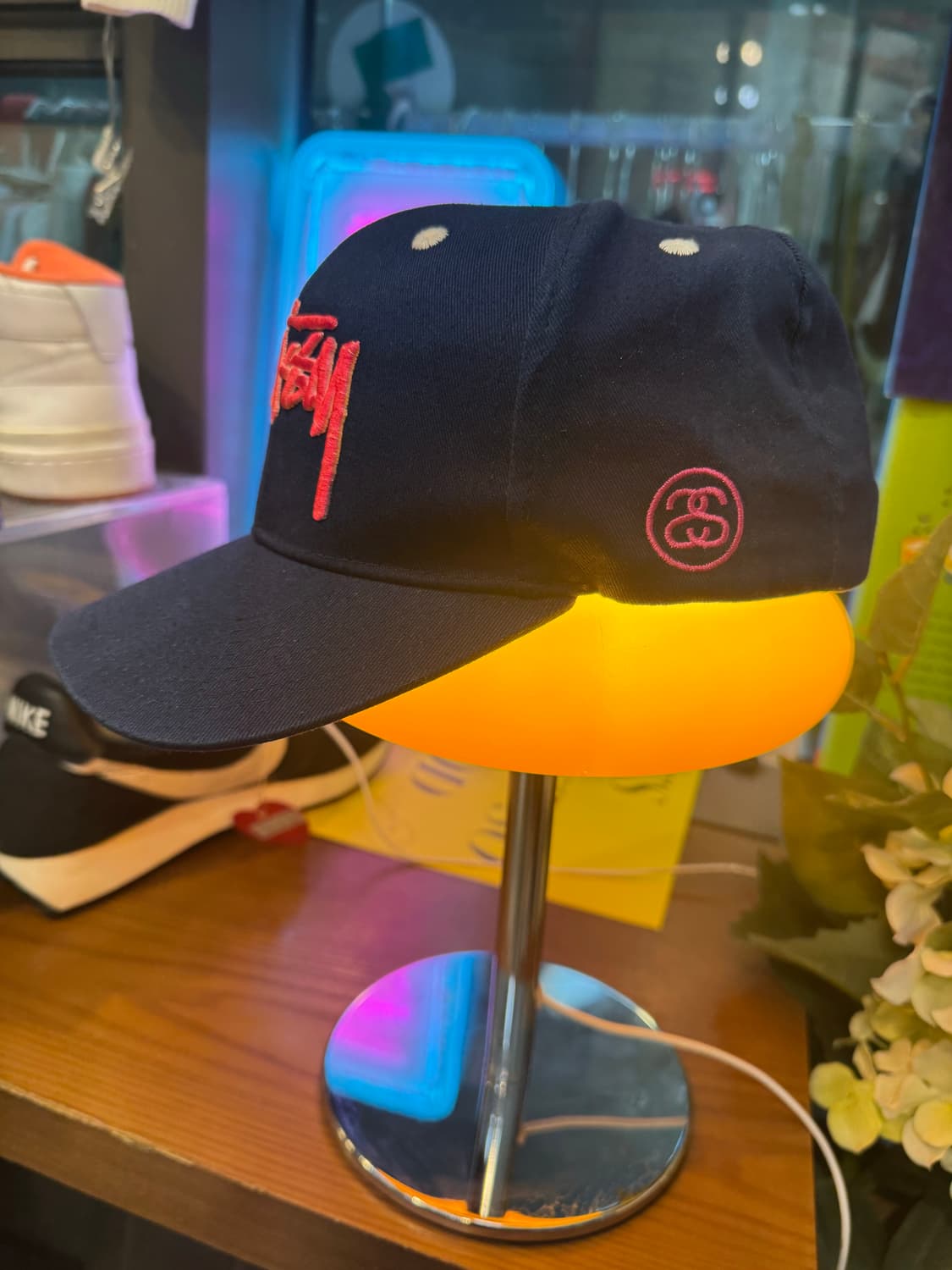 STUSSY 스투시 그라데이션 빅로고 스냅백 캡 - 네이비 상품이미지5