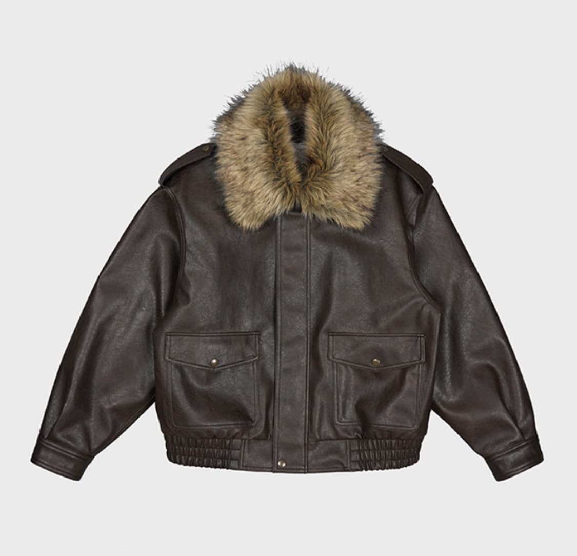 Dared fur collar aviator jacket 구해요! 상품이미지1