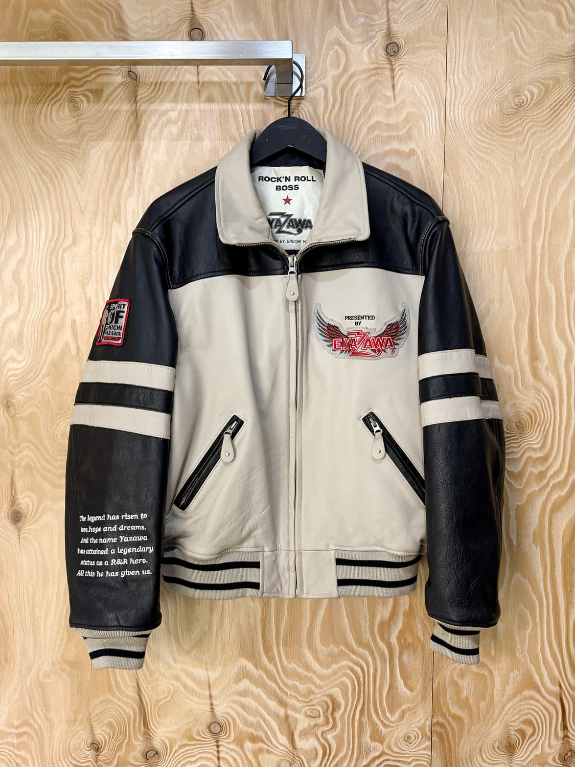 E.Ya Zawa 윙 로고 레더 집업 자켓 상품이미지4