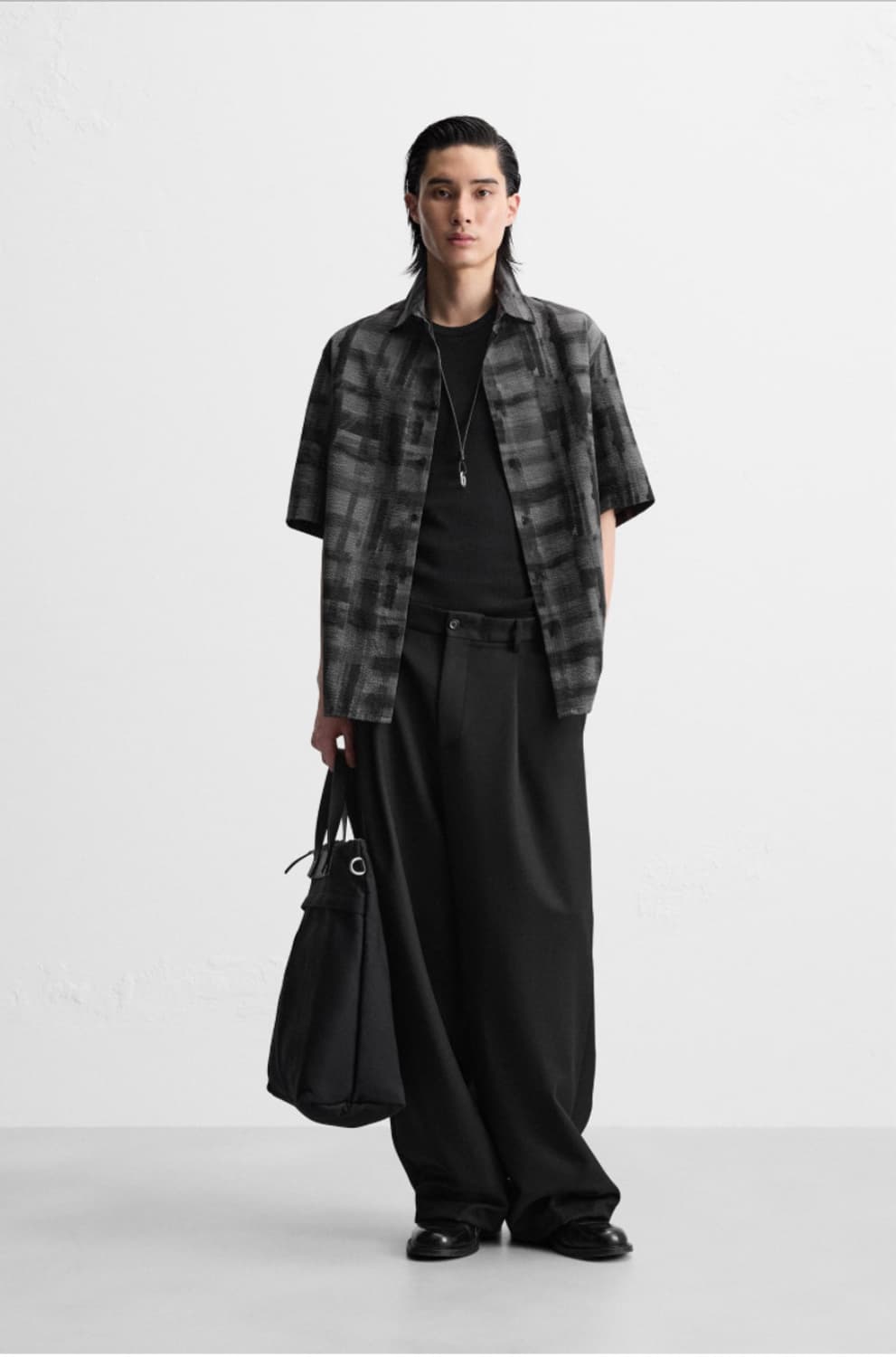 XL - ZARA 자라 프린트 시어서커 셔츠 상품이미지2