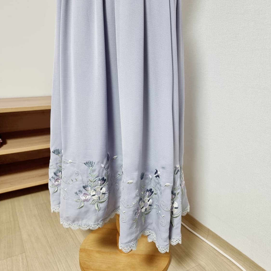 엑시즈팜 어깨끈 탈착 스모킹 롱원피스 (원사이즈) 택있는 새상품 상품이미지6