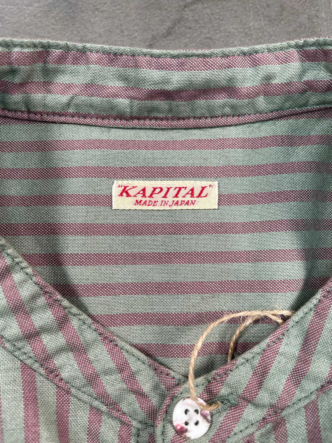 캐피탈 스트라이프 헨리넥 셔츠 상품이미지5