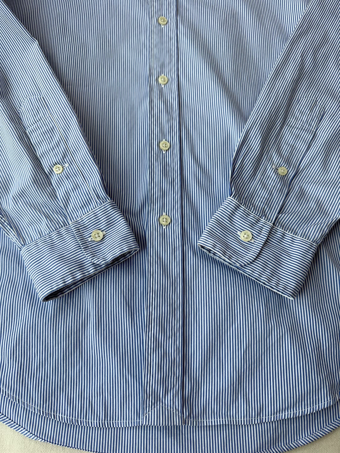 폴로 랄프로렌 블루 스트라이프 포플린 셔츠 클래식핏 M 상품이미지6