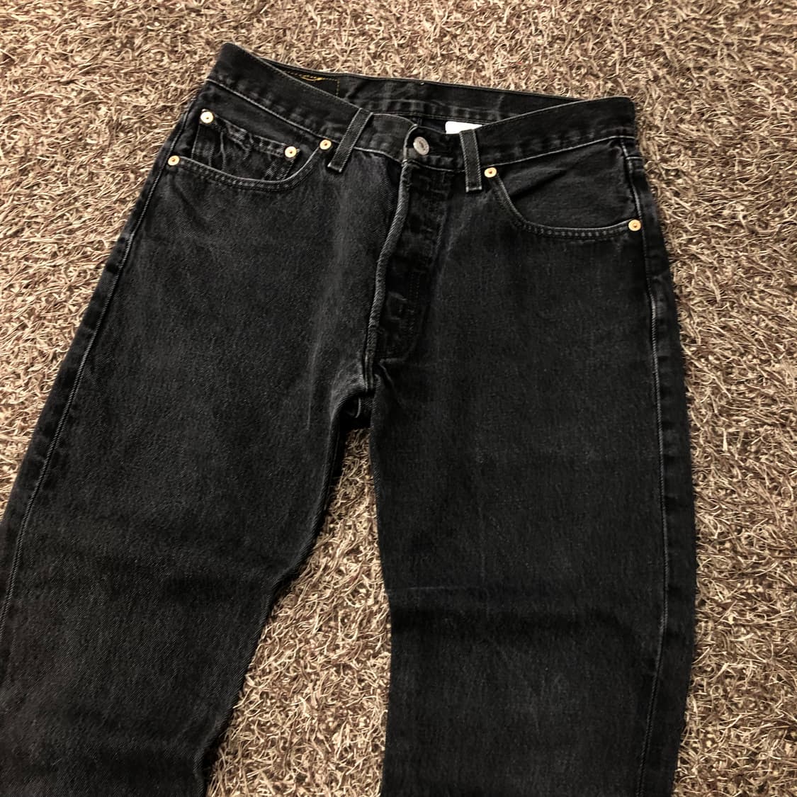 32 리바이스 501 블랙 워싱 흑청 데님 팬츠 상품이미지2
