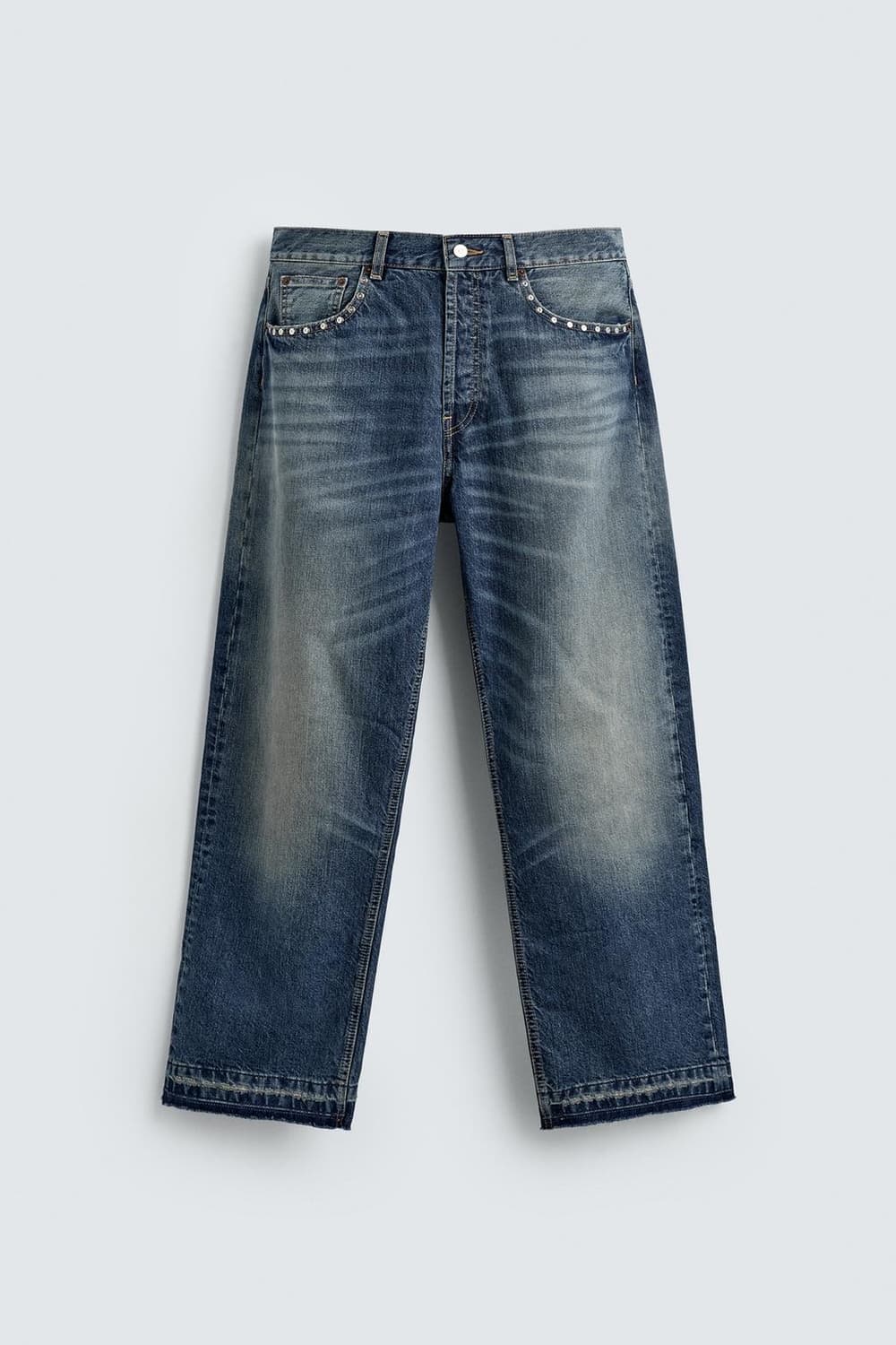 자라 스터드 장식 루즈핏 진 새상품 상품이미지1