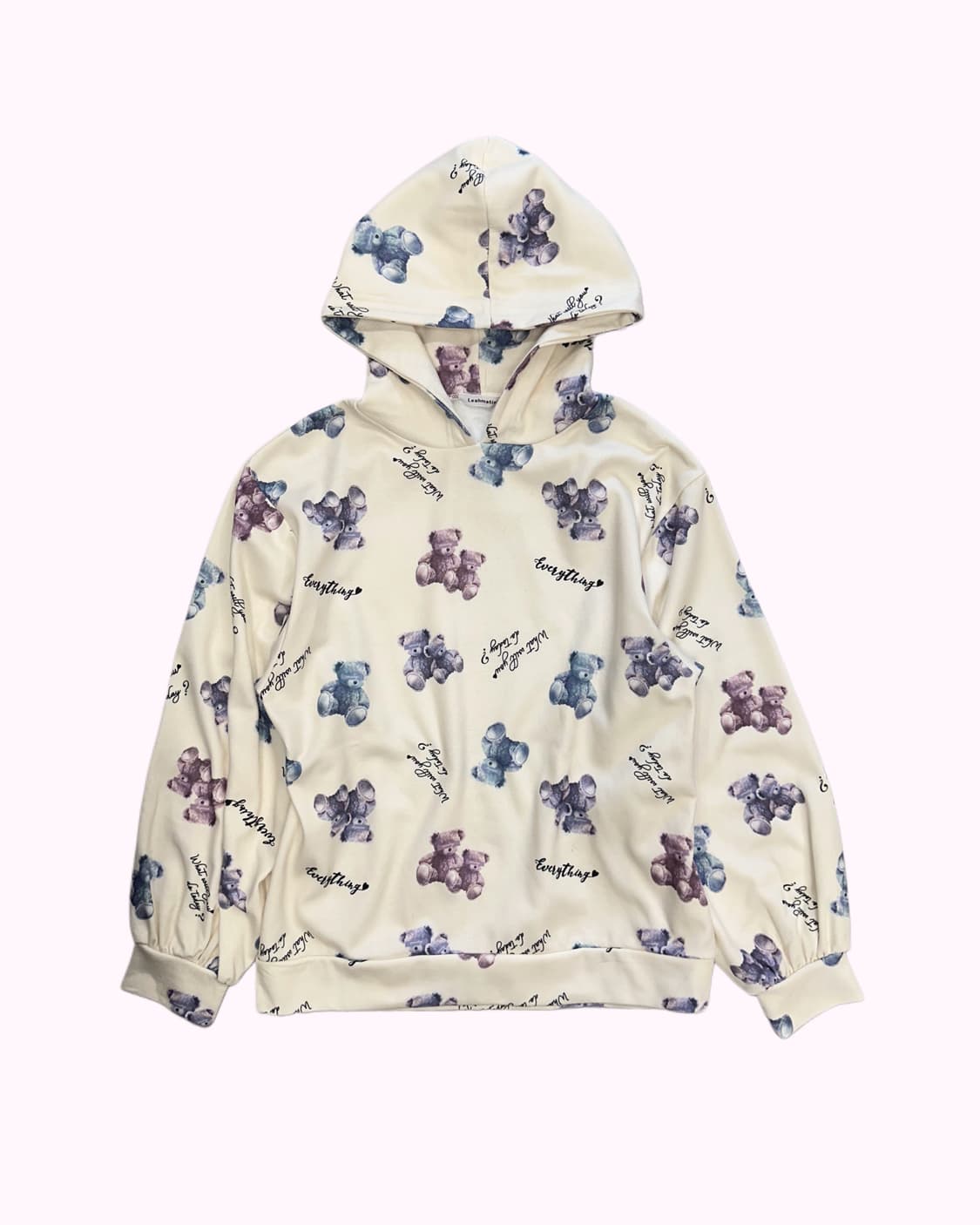 ivory bear pattern hood t-shirt 상품이미지1