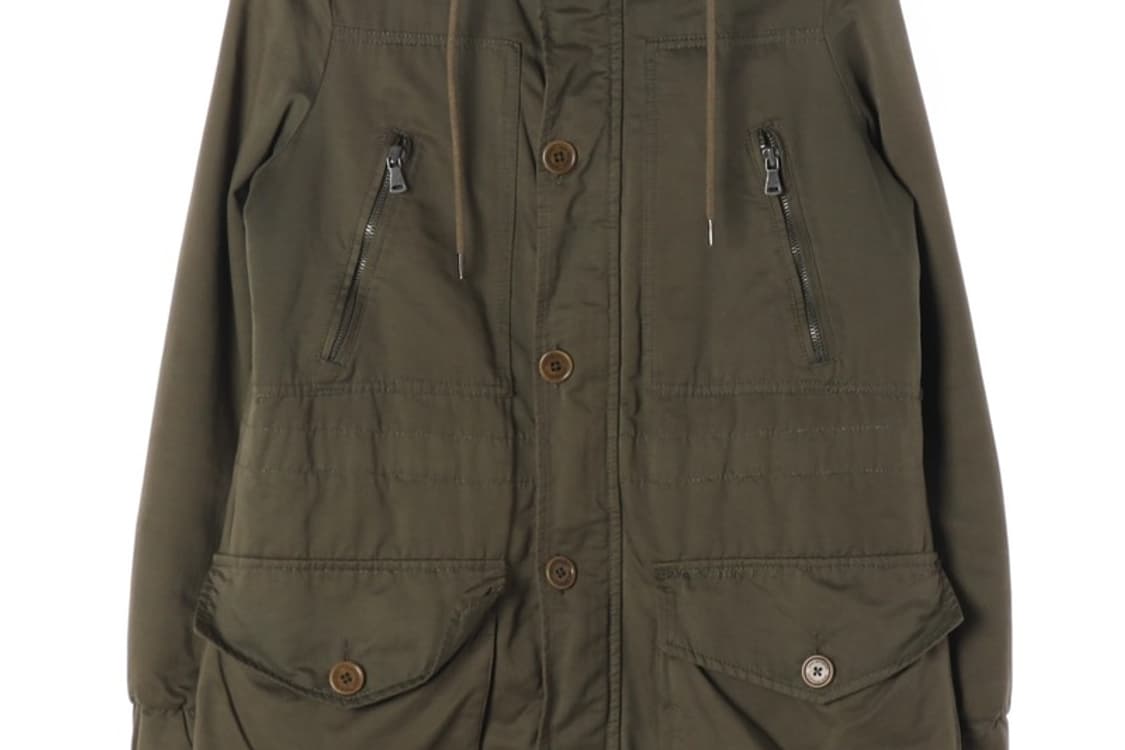 캘빈클라인진 카키 후드 안감 야상 자켓 XS 상품이미지5