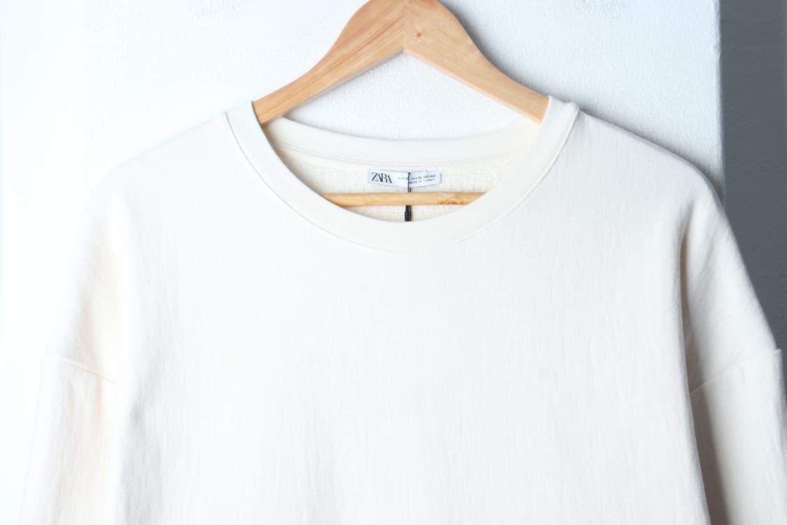 (XL-2XL) 자라 반팔 티셔츠 새상품 빅사이즈 아이보리-H31724 상품이미지3