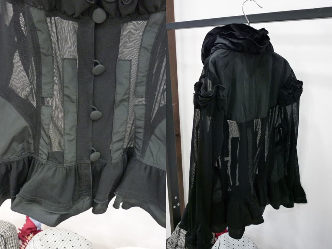 ruffle black sheer jacket 상품이미지8