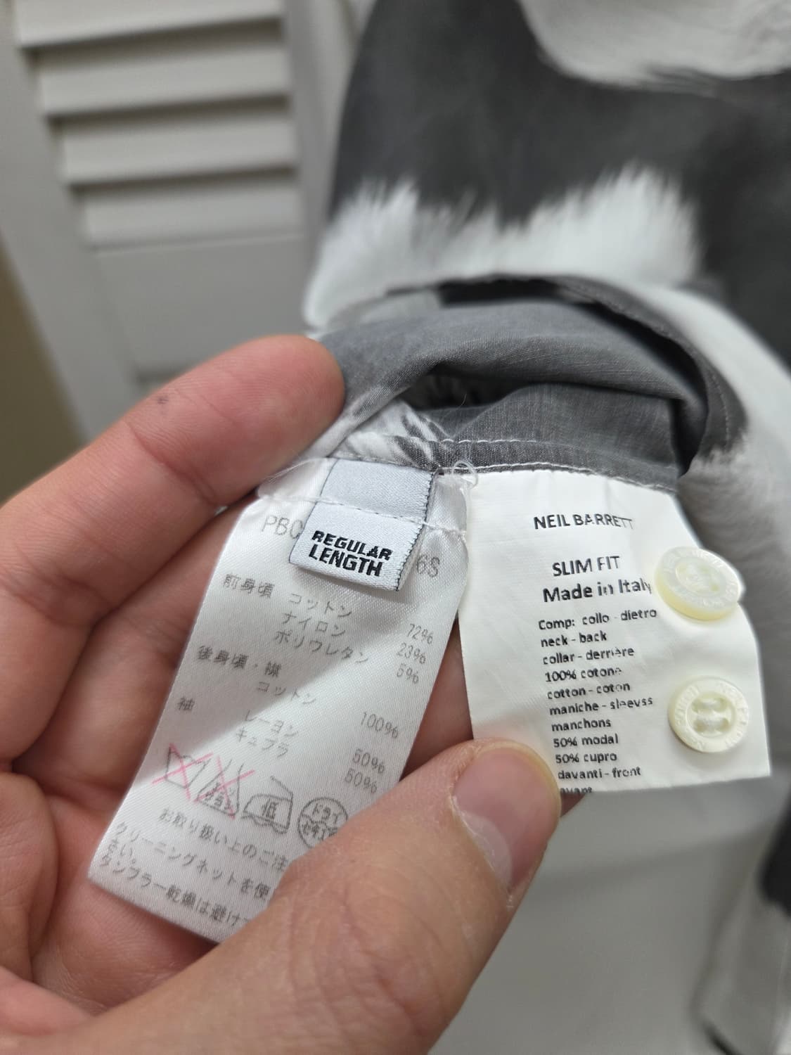 닐바렛 패턴 셔츠 상품이미지6