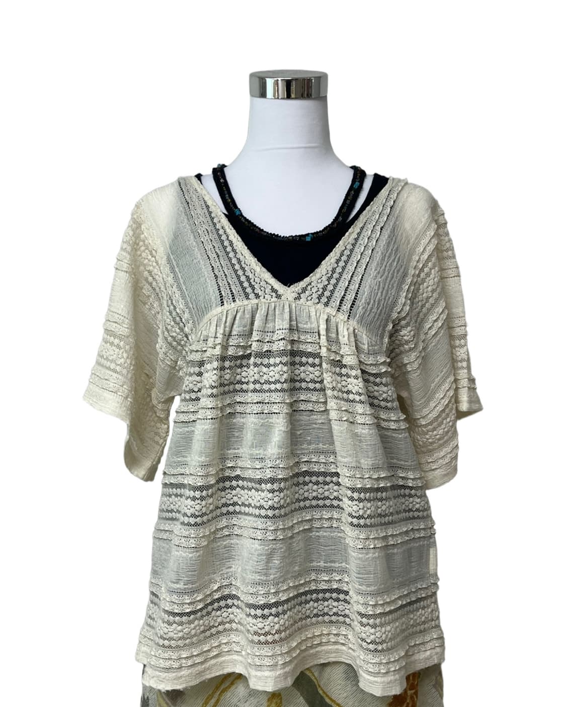 Navy beads sleeveless 상품이미지3