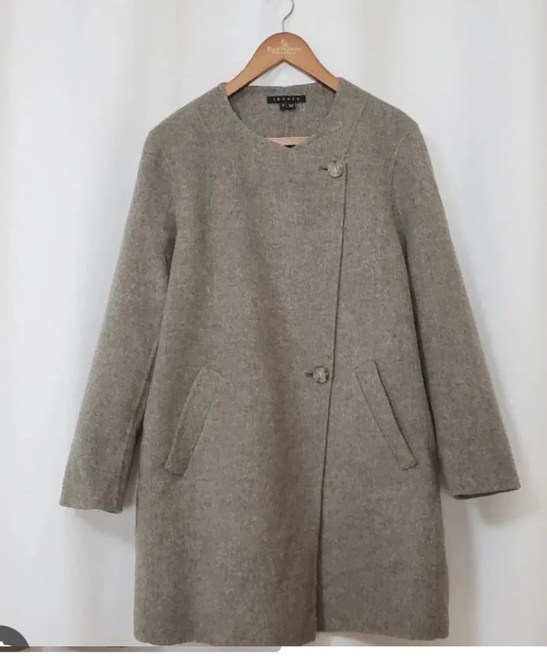 한섬 띠어리 Theory 회색 울 캐시미어 오버핏 코트 ~66 상품이미지2