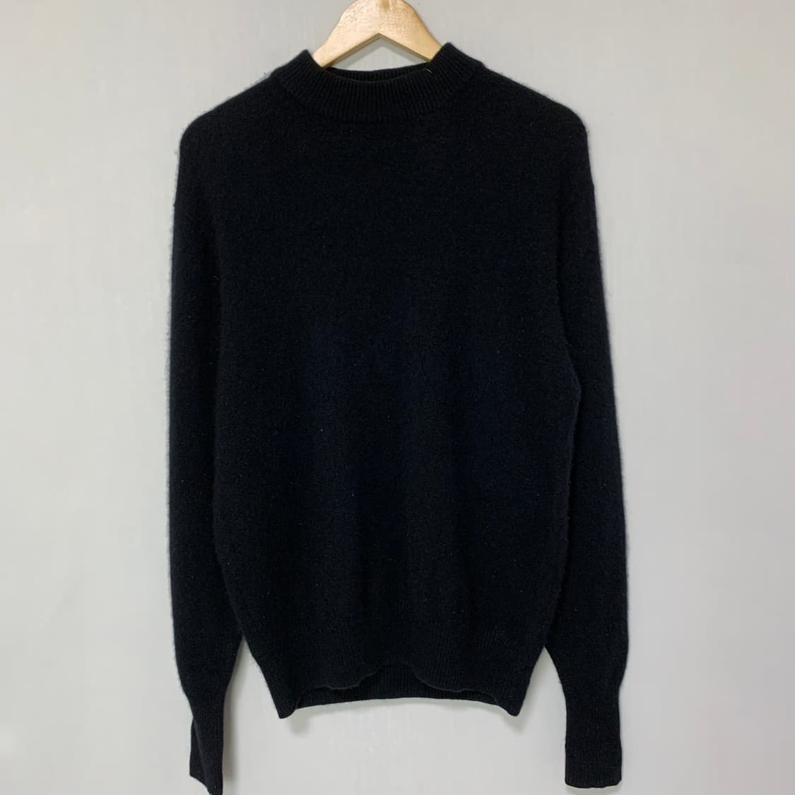 jpn 캐시미어 100 반목 니트 블랙 빈티지 남녀공용 상품이미지2
